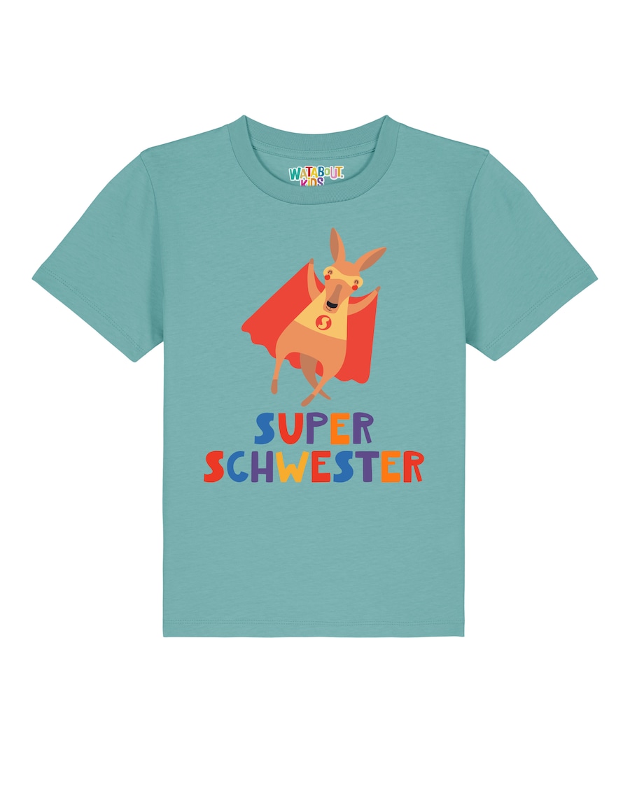 Рубашка watabout.kids Känguru Superschwester, зеленый
Рубашка watabout.kids Känguru Superschwester, зеленый