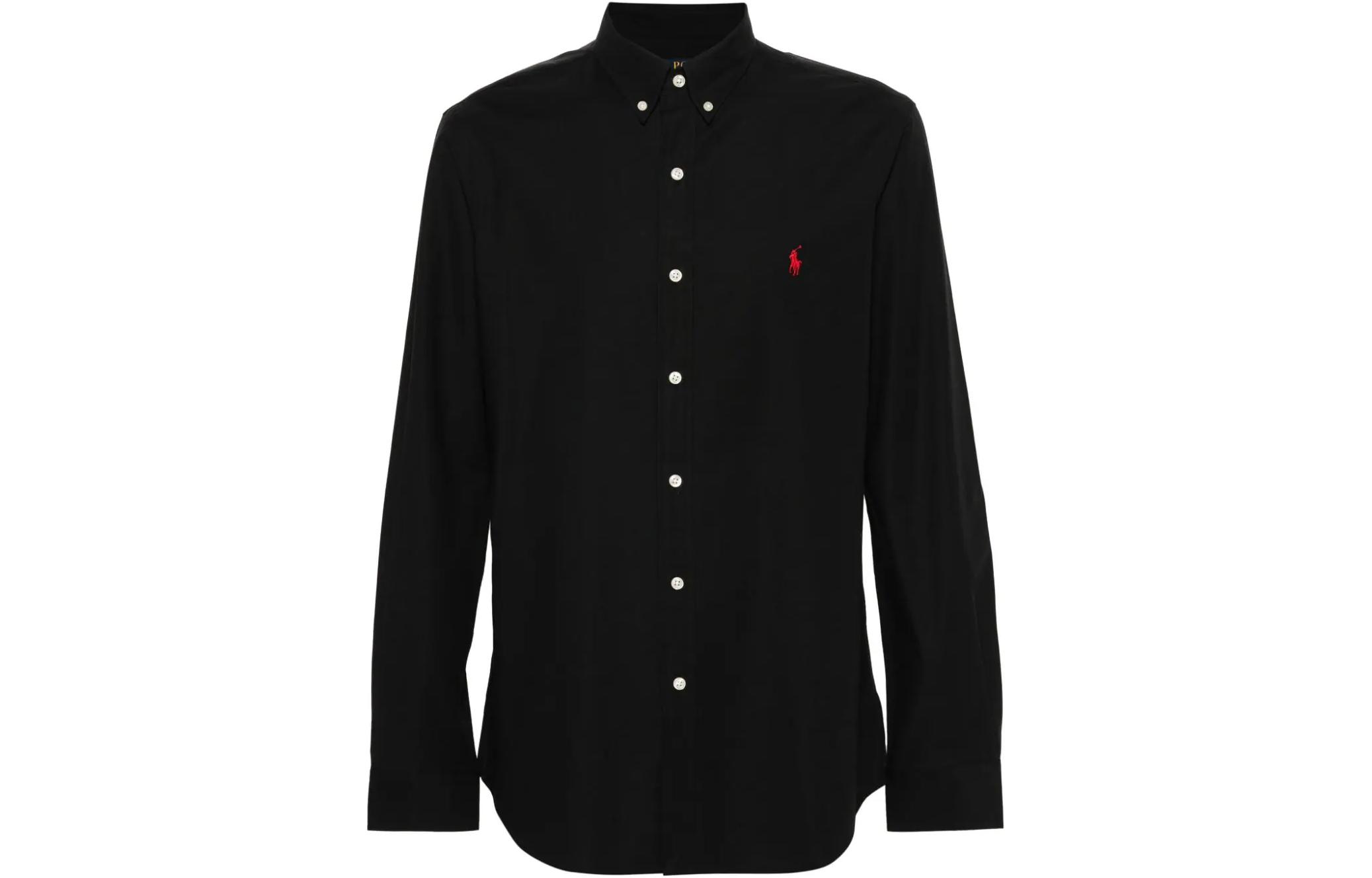 Футболка поло с длинным рукавом и вышитым логотипом Polo Ralph Lauren, черная
Футболка поло с длинным рукавом и вышитым логотипом Polo Ralph Lauren, черная