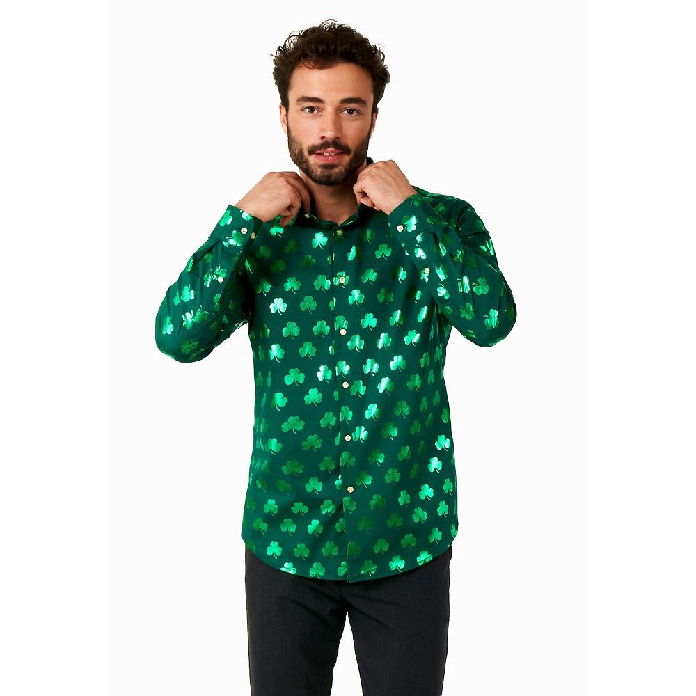 Мужская классическая рубашка на пуговицах OppoКостюмы OppoSuits, цвет Shiny Shamrock
Мужская классическая рубашка на пуговицах OppoКостюмы OppoSuits, цвет Shiny Shamrock