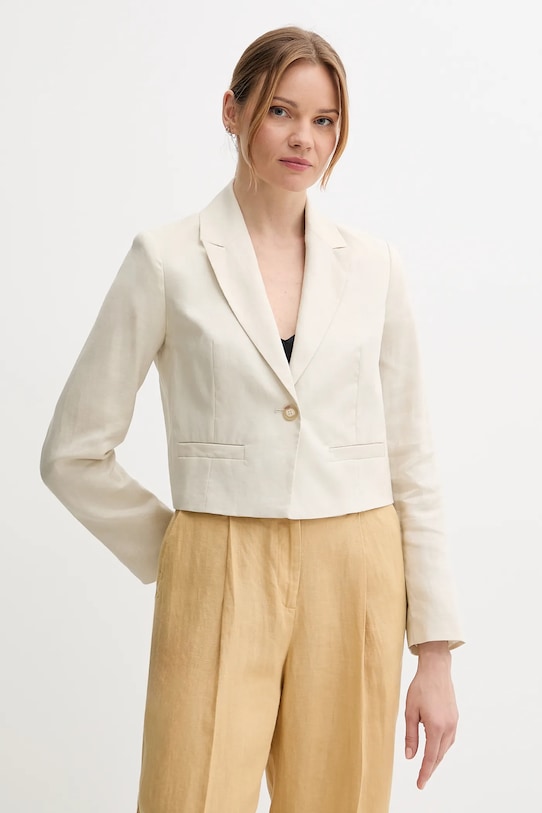 Льняной пиджак United Colors Of Benetton, бежевый
Льняной пиджак United Colors Of Benetton, бежевый