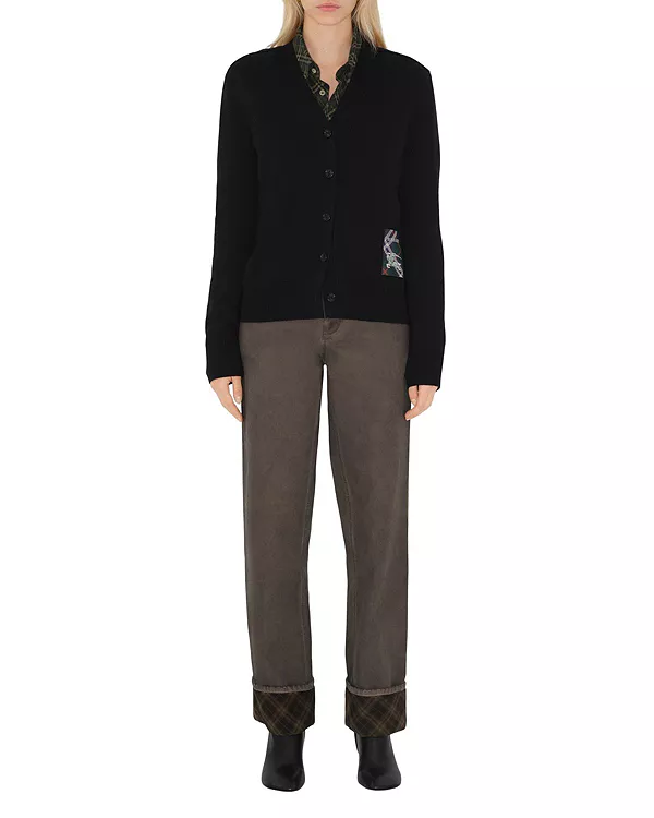 Проверьте этикетку шерстяного кардигана Burberry, черный
Проверьте этикетку шерстяного кардигана Burberry, черный