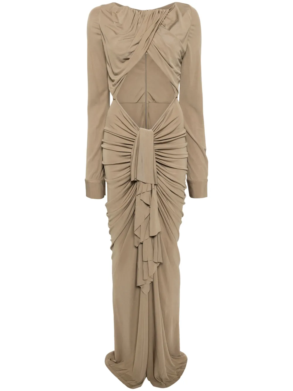 Платье с вырезом-лодочкой и драпировкой Christopher Esber, коричневый
Платье с вырезом-лодочкой и драпировкой Christopher Esber, коричневый