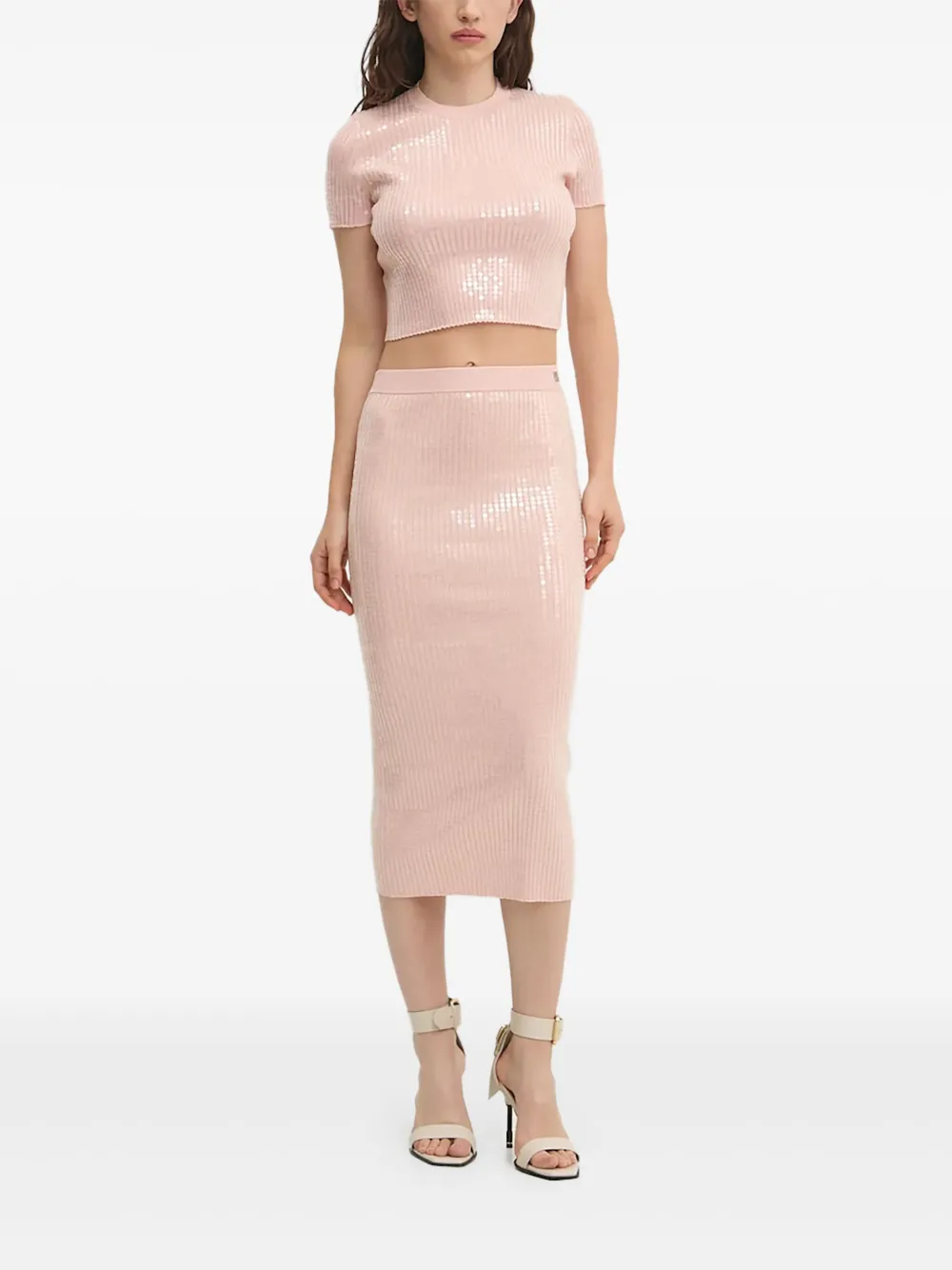 Трикотажный топ с пайетками HUGO, розовый
Трикотажный топ с пайетками HUGO, розовый