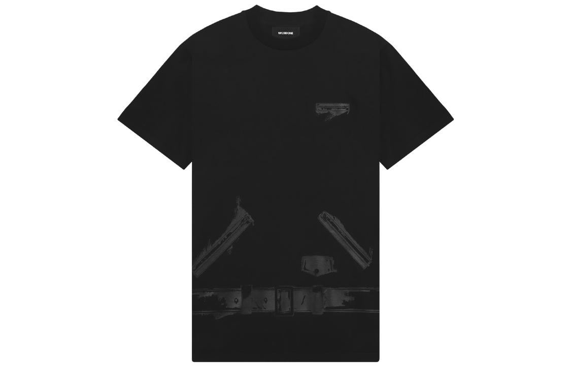 Футболка с принтом и круглым вырезом WE11DONE, черная
Футболка с принтом и круглым вырезом WE11DONE, черная