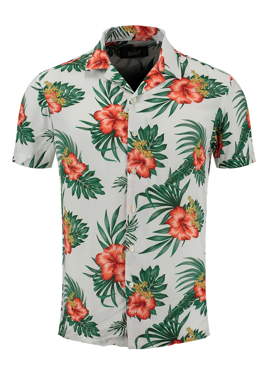 Рубашка на пуговицах классического кроя Key Largo Hula, белый 
Рубашка на пуговицах классического кроя Key Largo Hula, белый