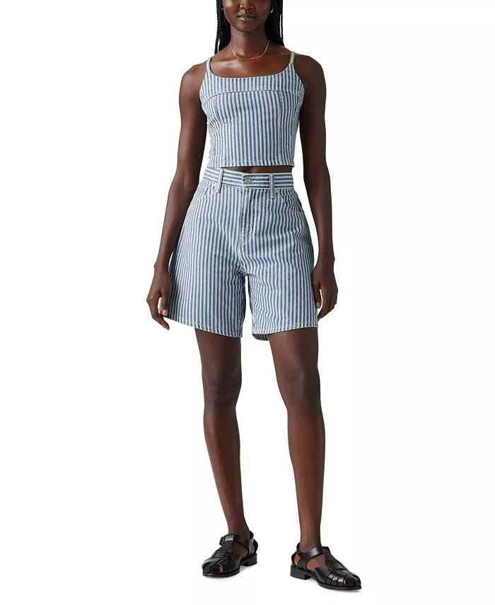 Премиальные женские хлопковые шорты с высокой посадкой и свободным кроем Levi's, синий
Премиальные женские хлопковые шорты с высокой посадкой и свободным кроем Levi's, синий