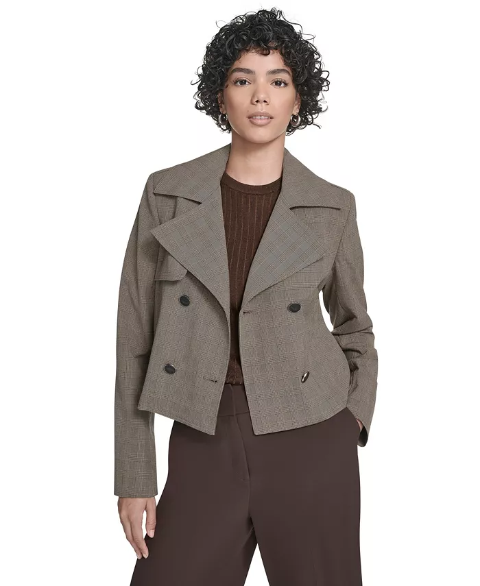 Укороченный двубортный жакет Petite Novelty Calvin Klein, коричневый
Укороченный двубортный жакет Petite Novelty Calvin Klein, коричневый