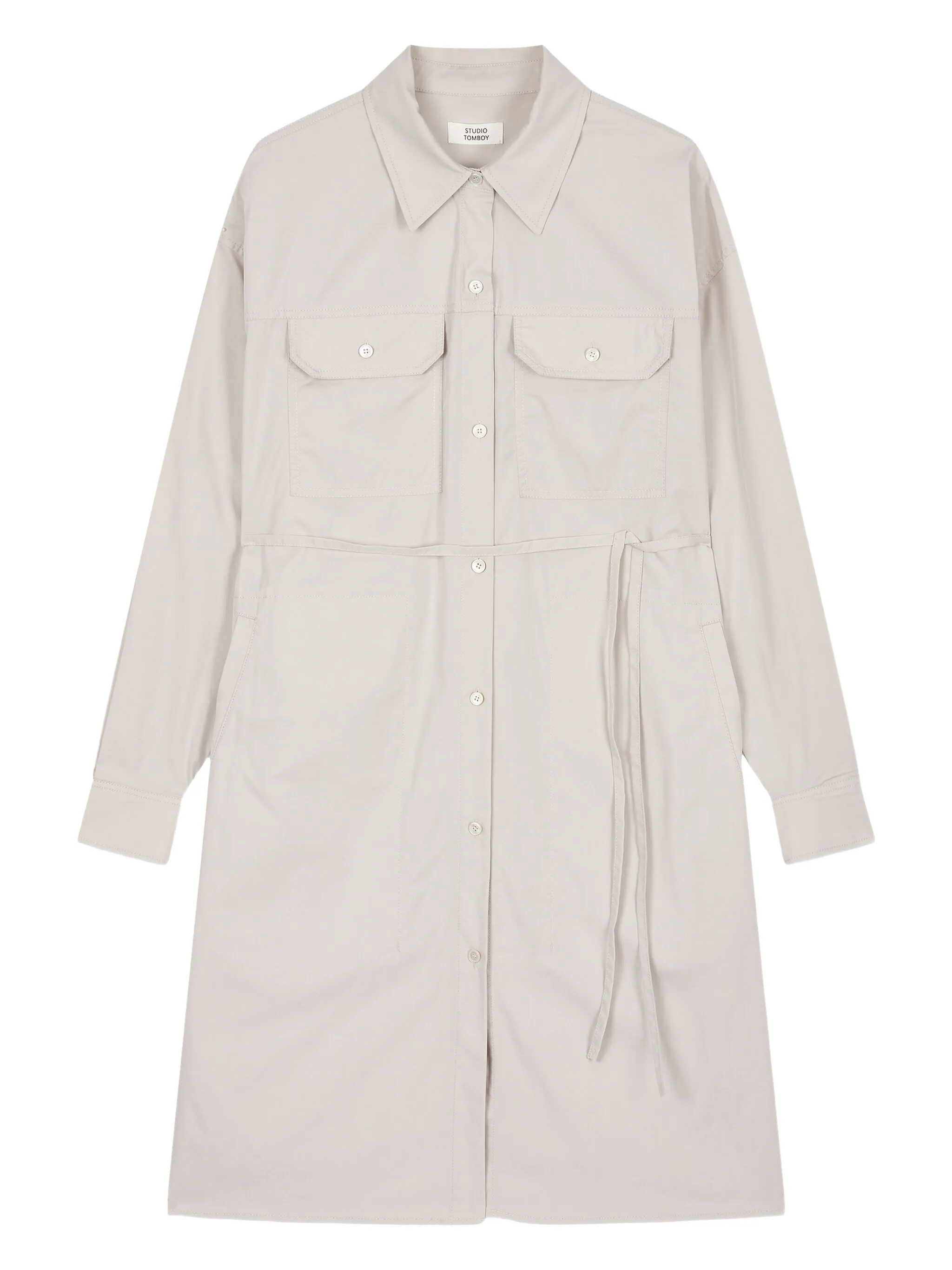Платье-рубашка с накладными карманами Studio Tomboy, серый
Платье-рубашка с накладными карманами Studio Tomboy, серый