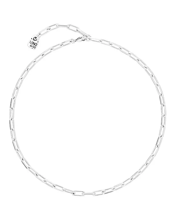 Цепь из металлического сплава с короткими удлиненными звеньями Unode50, silver
