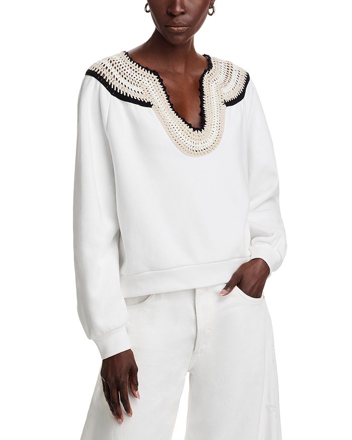 Свитер с воротником-хомут и ажурной вязкой Sava Rails, слоновая кость/кремовый
Свитер с воротником-хомут и ажурной вязкой Sava Rails, слоновая кость/кремовый