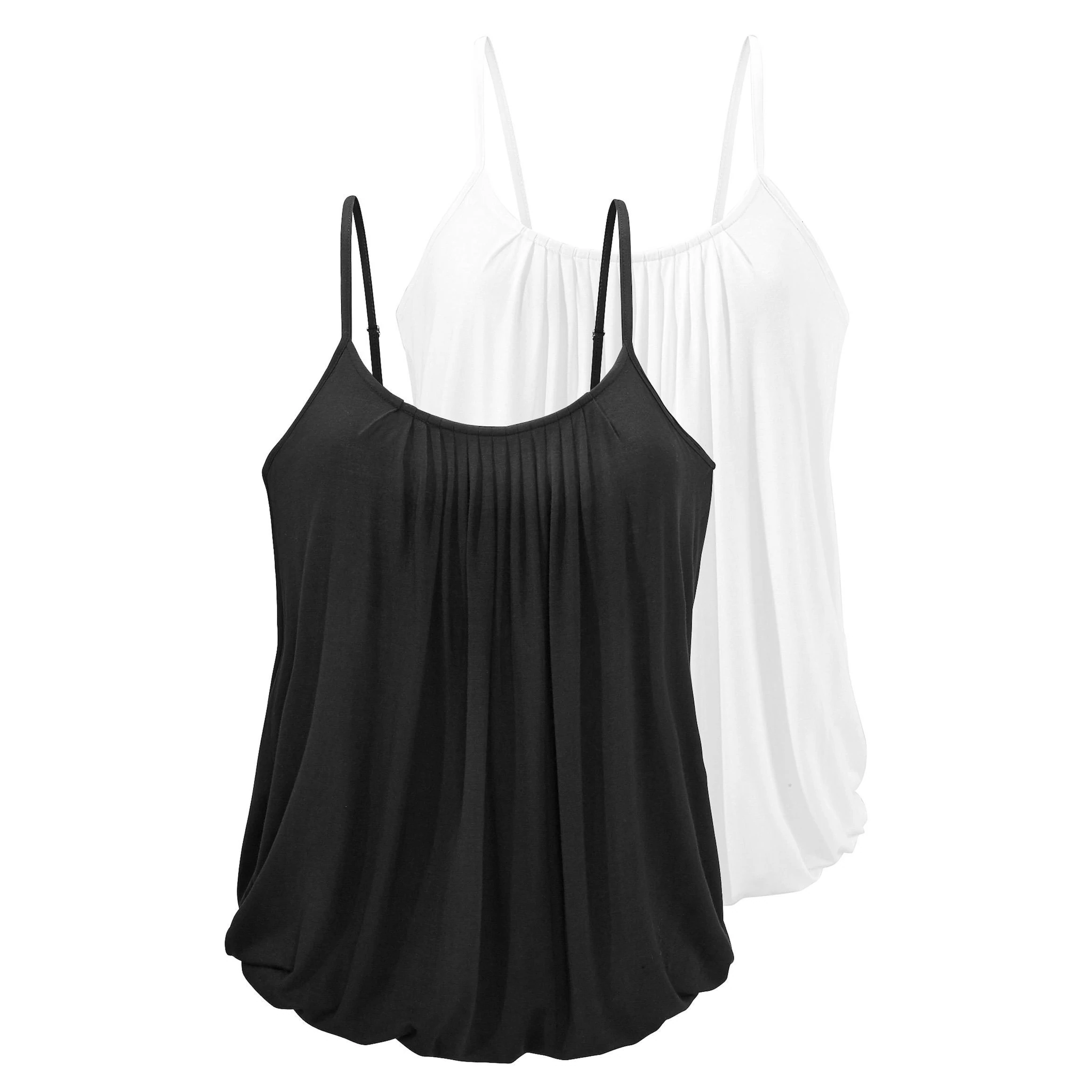 Топ-спагетти LASCANA (2 шт. в упаковке) со сложными складками спереди, белый
Топ-спагетти LASCANA (2 шт. в упаковке) со сложными складками спереди, белый