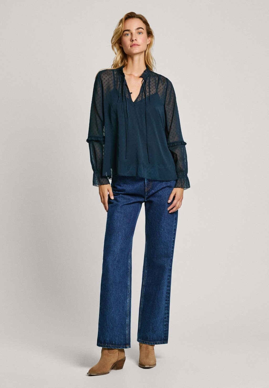 Блуза Pepe Jeans, темно-синий 
Блуза Pepe Jeans, темно-синий