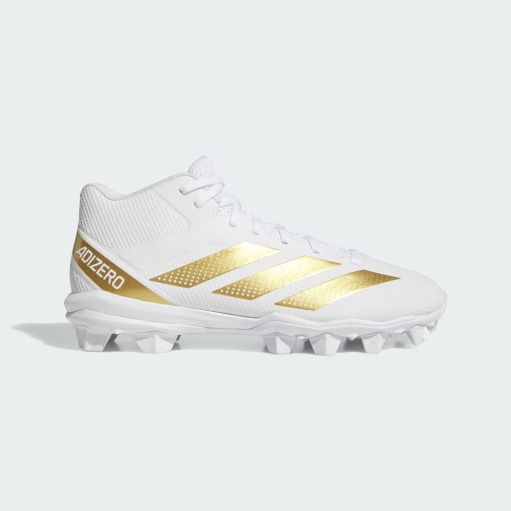 Бутсы Adidas Adizero Impact.2 Molded Rubber Football Cleats, цвет Cloud White/Gold Metallic/Cloud White
Бутсы Adidas Adizero Impact.2 Molded Rubber Football Cleats, цвет Cloud White/Gold Metallic/Cloud White