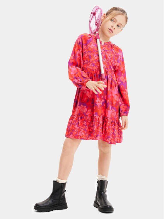 Элегантное платье обычного кроя Desigual, красный