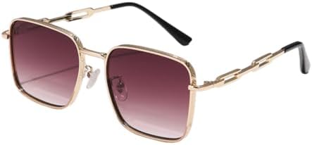 Прямоугольные солнцезащитные очки для мужчин и женщин, металлические солнцезащитные очки для женщин и мужчин, дорожные очки с защитой от УФ-излучения UV400 MTZJH, Brown
Прямоугольные солнцезащитные очки для мужчин и женщин, металлические солнцезащитные очки для женщин и мужчин, дорожные очки с защитой от УФ-излучения UV400 MTZJH, Brown