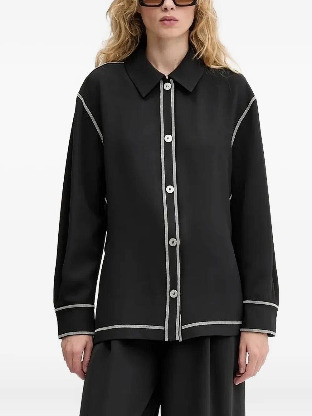 Рубашка с контрастной строчкой на пуговицах Stine Goya, черный
Рубашка с контрастной строчкой на пуговицах Stine Goya, черный
