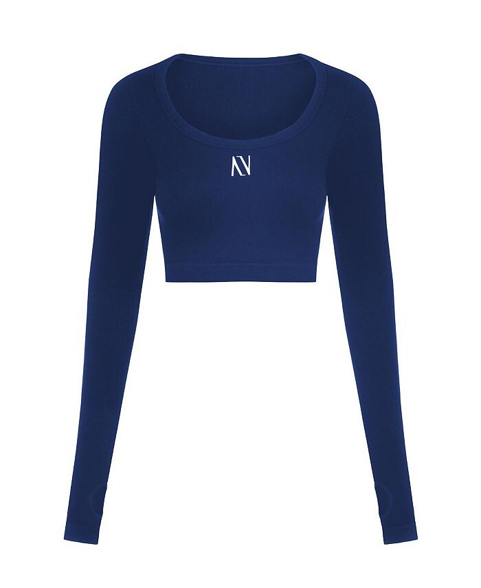 Женский вязаный укороченный топ с круглым вырезом NOCTURNE, синий
Женский вязаный укороченный топ с круглым вырезом NOCTURNE, синий