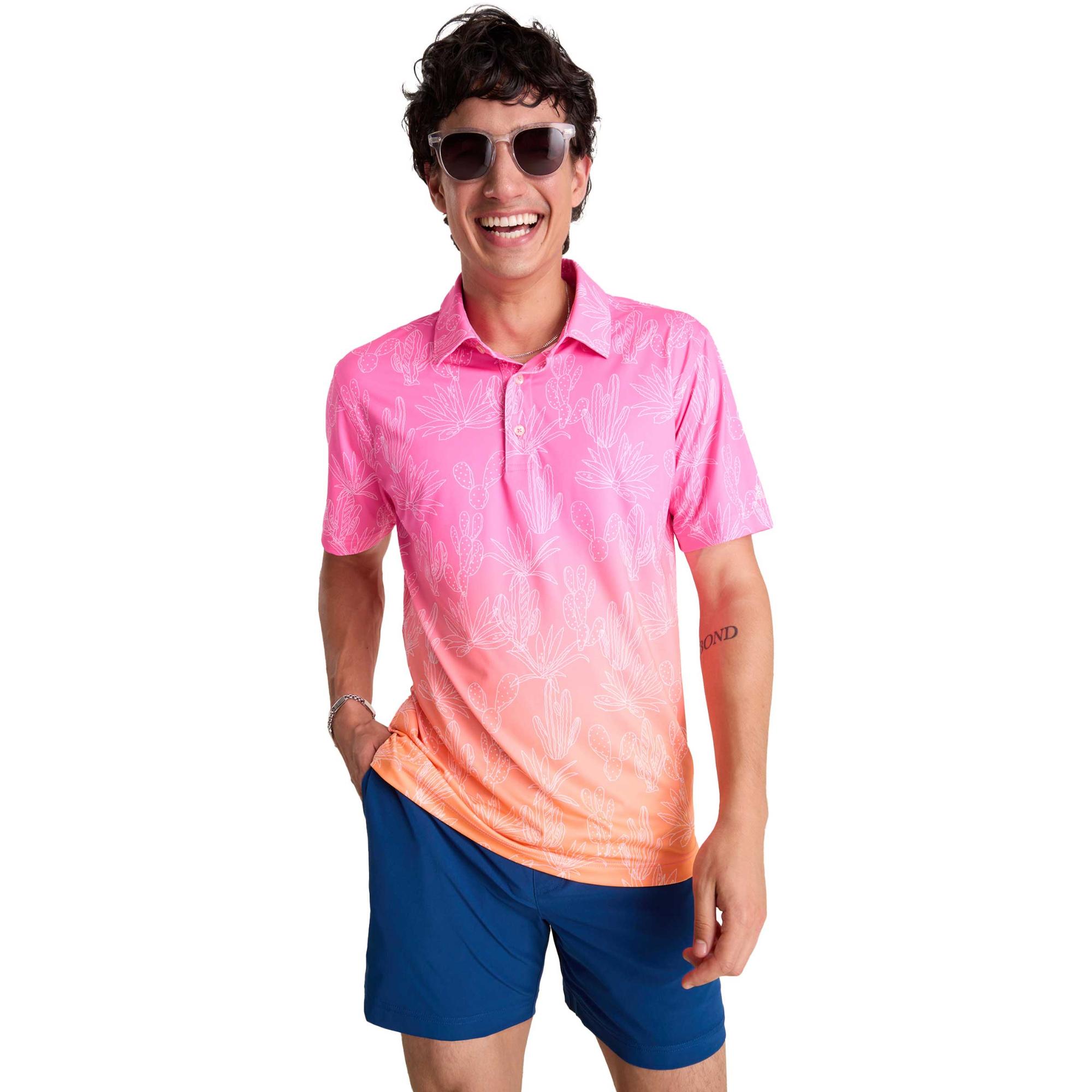 Мужская поло-рубашка Sunset Succulent Performance Chubbies, Bright Pink
Мужская поло-рубашка Sunset Succulent Performance Chubbies, Bright Pink