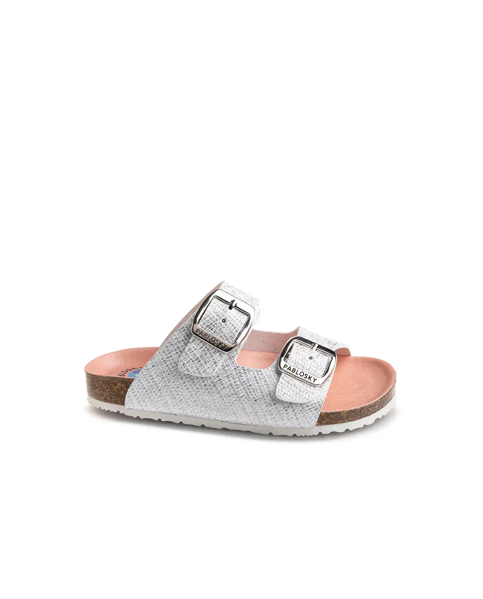 Сандалии для девочек из переработанных материалов с пряжкой Pablosky, серый
Сандалии для девочек из переработанных материалов с пряжкой Pablosky, серый