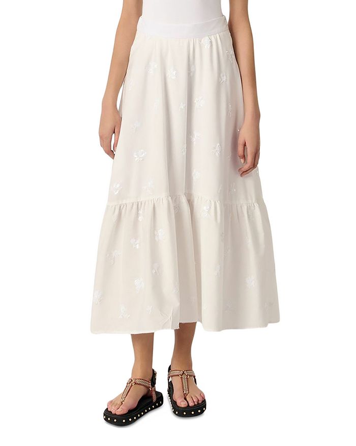 Длинная юбка с вышивкой Maje, белый
Длинная юбка с вышивкой Maje, белый