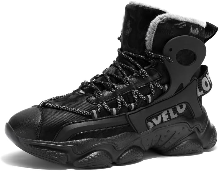 MEIXI MOBILE Мужские модные высокие повседневные ботинки Зимние теплые снежные ботинки Легкие походные ботинки с пушистой подкладкой Теплые обувь с хлопковой подкладкой, черный
MEIXI MOBILE Мужские модные высокие повседневные ботинки Зимние теплые снежные ботинки Легкие походные ботинки с пушистой подкладкой Теплые обувь с хлопковой подкладкой, черный