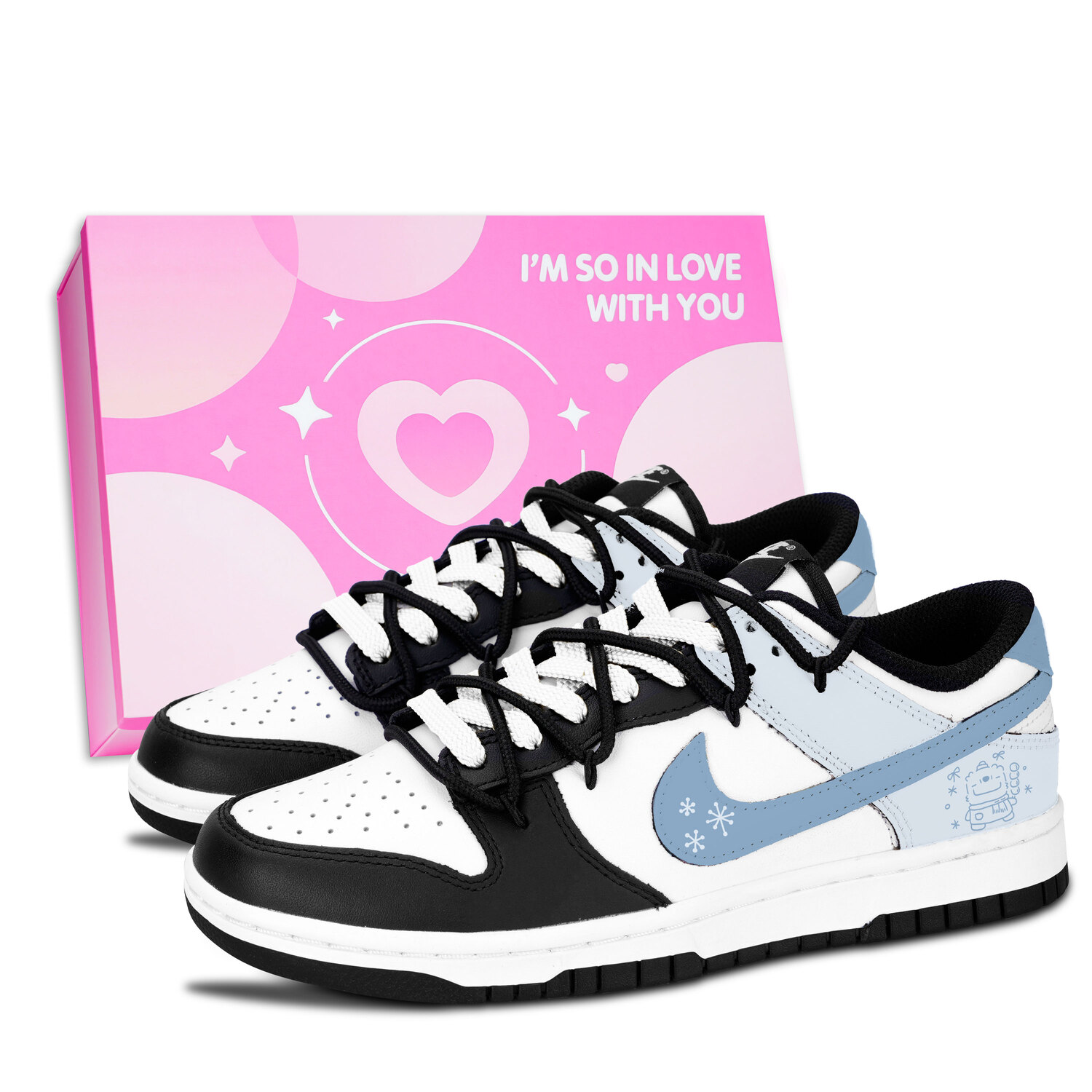 Nike Dunk Black White, Light Blue милые кожаные противоскользящие износостойкие низкие скейтборд кроссовки Blue Unisex
Nike Dunk Black White, Light Blue милые кожаные противоскользящие износостойкие низкие скейтборд кроссовки Blue Unisex