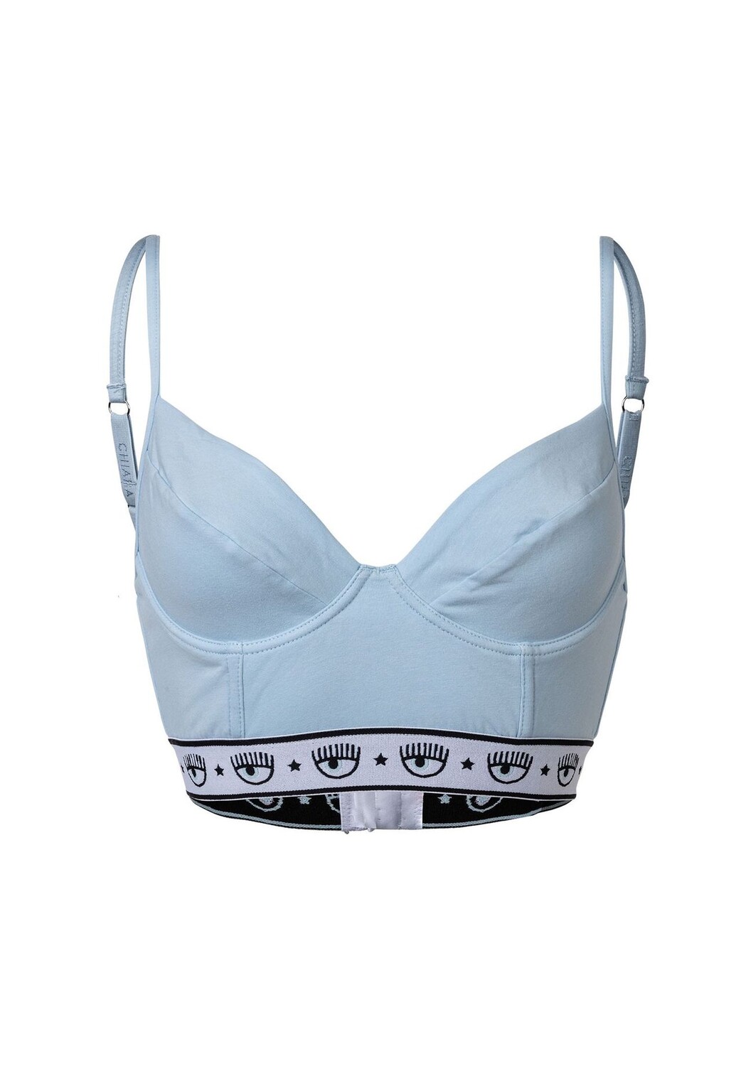 Женский бюстгальтер, бралетт - на косточках, пояс с логотипом, хлопок стрейч CHIARA FERRAGNI, голубой
Женский бюстгальтер, бралетт - на косточках, пояс с логотипом, хлопок стрейч CHIARA FERRAGNI, голубой