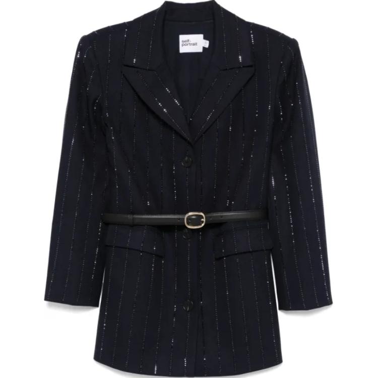 Self-portrait Расшитый стразами пиджак для автопортрета, Marine Blue
Self-portrait Расшитый стразами пиджак для автопортрета, Marine Blue