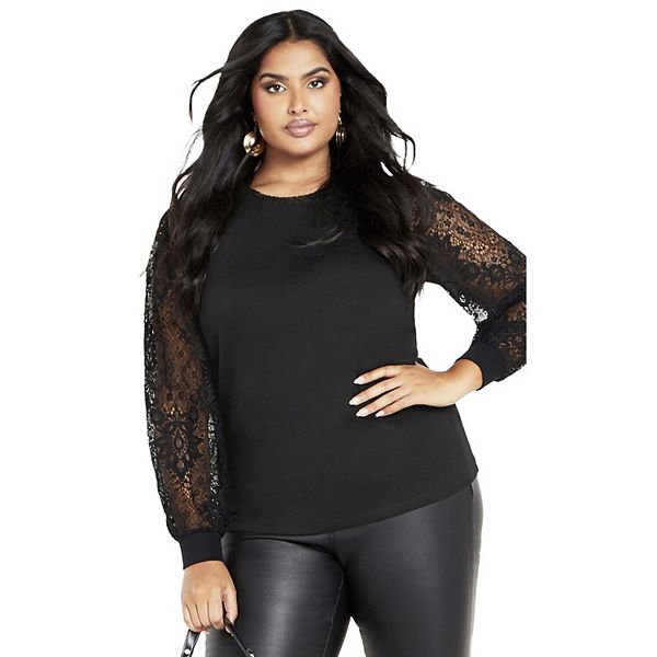 Женский топ с длинными рукавами и кружевом Parker Plus Size Avenue, Black
Женский топ с длинными рукавами и кружевом Parker Plus Size Avenue, Black