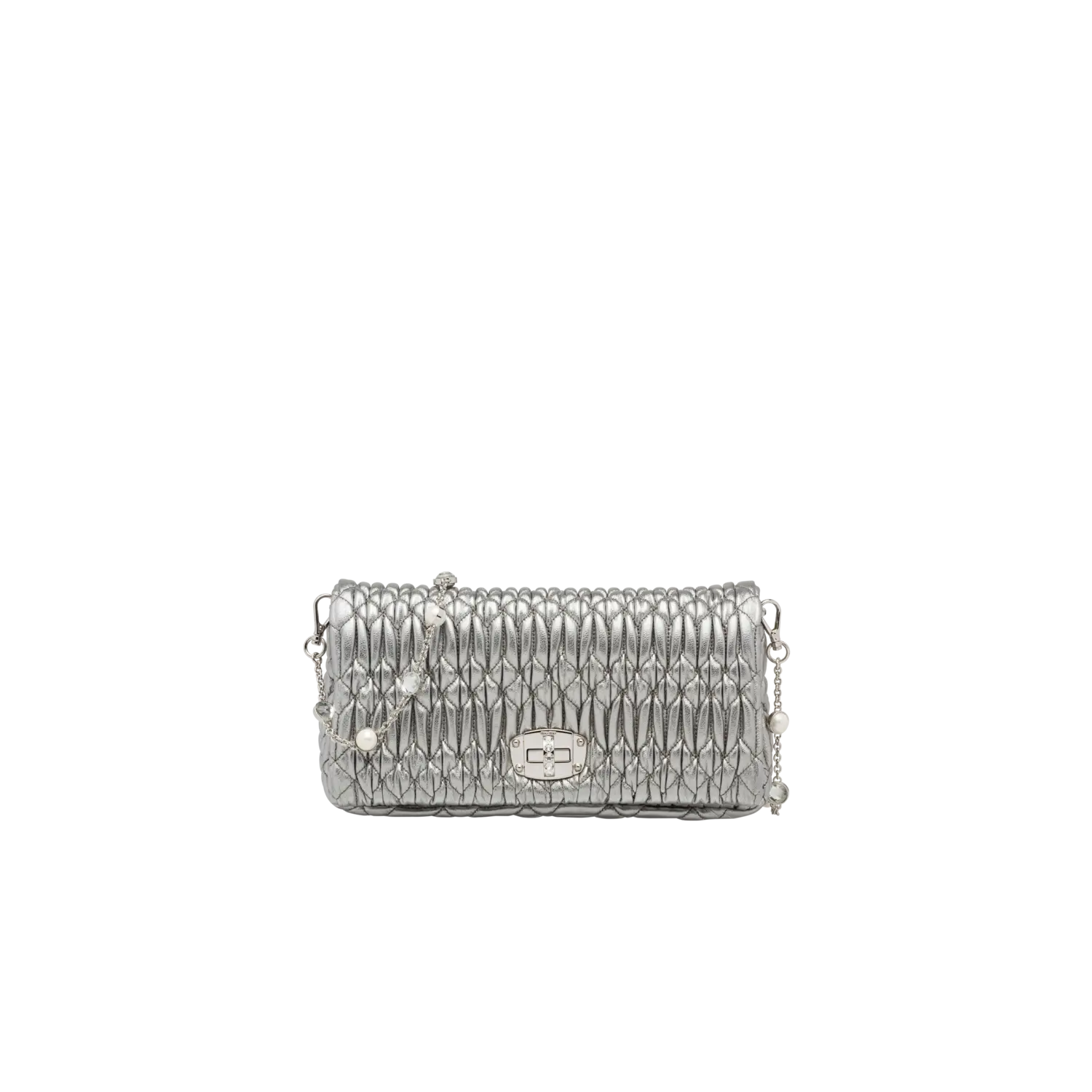 Сумка miu из кристальной наппы с жаккардовым тиснением MIU MIU, серебряный
Сумка miu из кристальной наппы с жаккардовым тиснением MIU MIU, серебряный