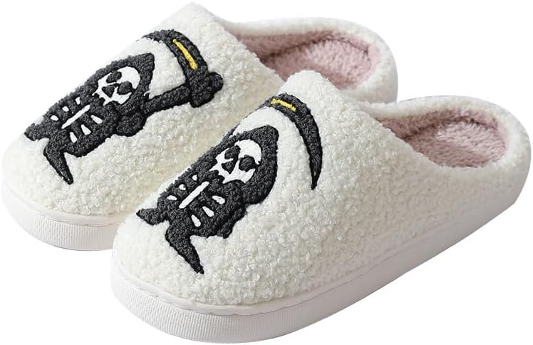 Тапочки FSwinder для женщин и мужчин, Хэллоуин, мультяшный скелет-призрак, плюшевые, мягкие, с теплой меховой подкладкой, для дома, противоскользящие, зимние, Death
Тапочки FSwinder для женщин и мужчин, Хэллоуин, мультяшный скелет-призрак, плюшевые, мягкие, с теплой меховой подкладкой, для дома, противоскользящие, зимние, Death