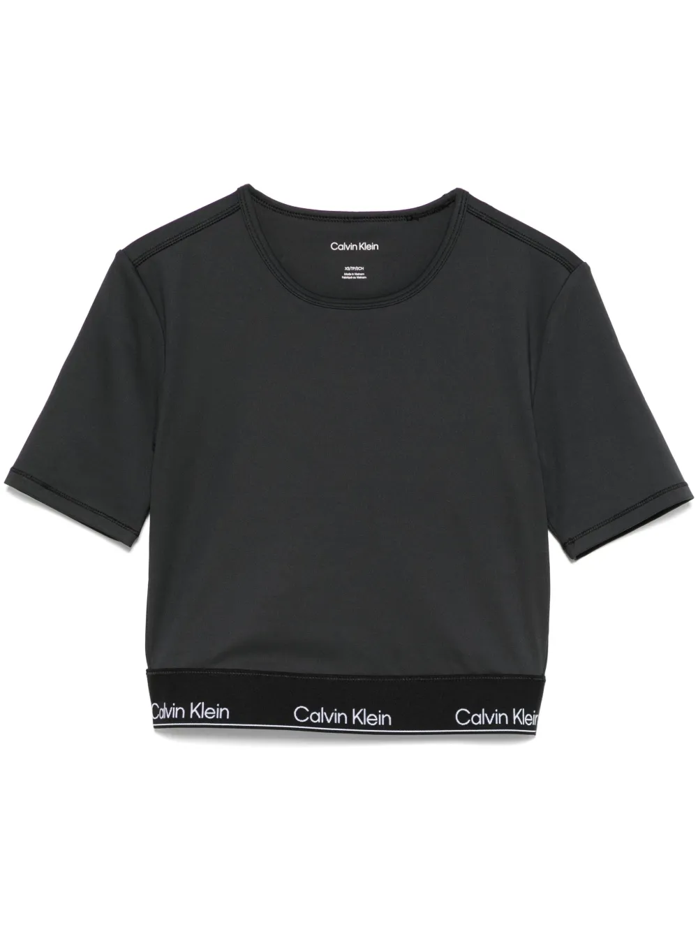 Укороченный топ с логотипом Calvin Klein, черный
Укороченный топ с логотипом Calvin Klein, черный