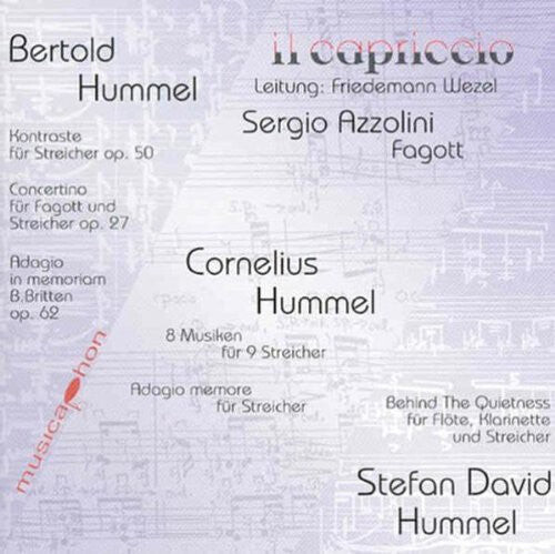 CD диск Hummel / Azzolini / Ensemble Il Capriccio / Wezel: Concertino for Bassoon & Strings
CD диск Hummel / Azzolini / Ensemble Il Capriccio / Wezel: Concertino for Bassoon & Strings