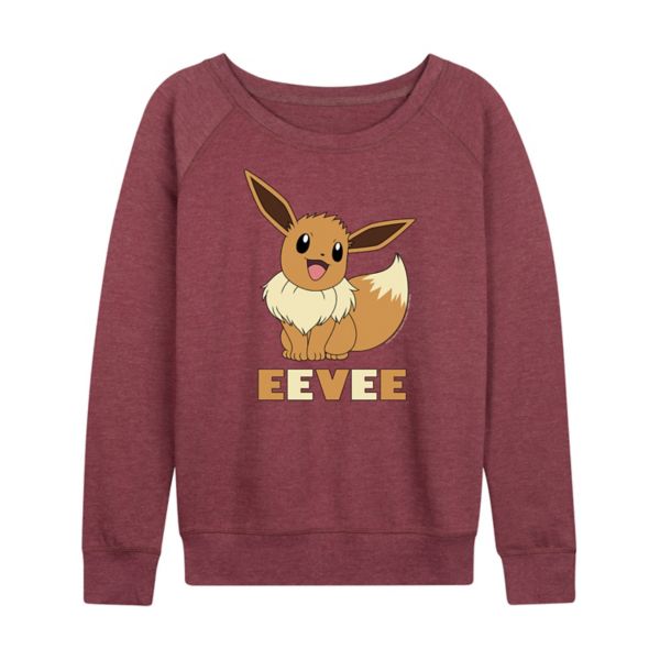 Женская футболка с длинным рукавом из французского трикотажа Pokemon Eevee Licensed Character, красный 
Женская футболка с длинным рукавом из французского трикотажа Pokemon Eevee Licensed Character, красный