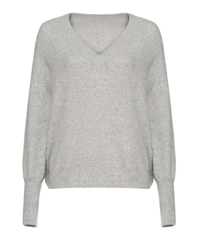 Пуловер с V-образным вырезом Twinset, серый
Пуловер с V-образным вырезом Twinset, серый