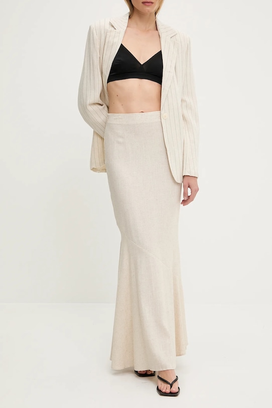 Юбка с льняной вставкой Answear.Lab, бежевый 
Юбка с льняной вставкой Answear.Lab, бежевый