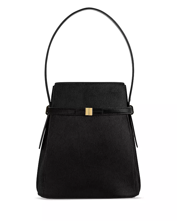 Сумка-Ведро из телячьей шерсти с поясом Toteme, черный
Сумка-Ведро из телячьей шерсти с поясом Toteme, черный
