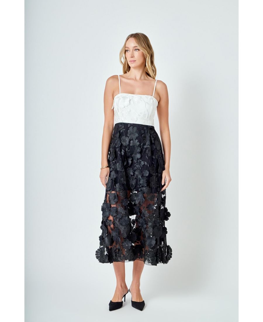 Женское миди-платье с цветочным принтом и аппликацией в стиле колорблок endless rose, White/black
Женское миди-платье с цветочным принтом и аппликацией в стиле колорблок endless rose, White/black