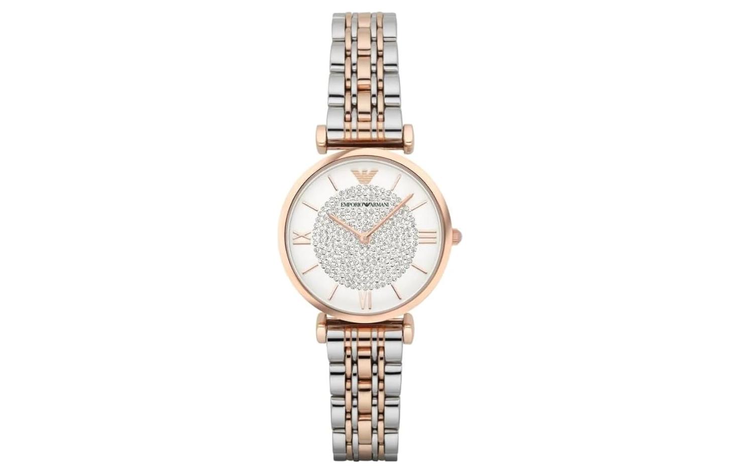 Наручные часы с кварцевым механизмом на стальном браслете 32 мм с белым циферблатом EMPORIO ARMANI 
Наручные часы с кварцевым механизмом на стальном браслете 32 мм с белым циферблатом EMPORIO ARMANI