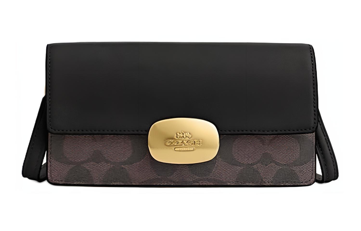 Сумка через плечо маленькая Eliza Cow Кожаная аппликация ПВХ квадратная женская коричнево-черная COACH
Сумка через плечо маленькая Eliza Cow Кожаная аппликация ПВХ квадратная женская коричнево-черная COACH