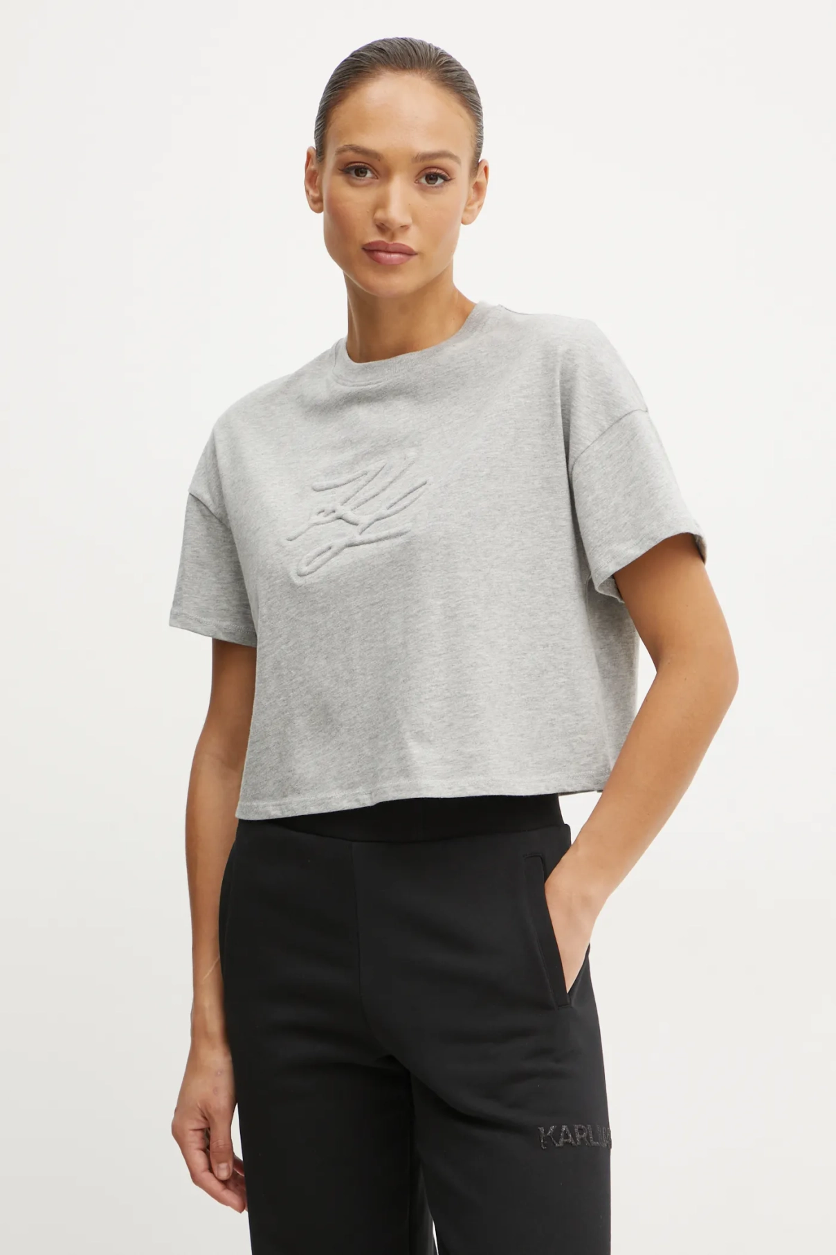 Хлопковая футболка Karl Lagerfeld, серый
Хлопковая футболка Karl Lagerfeld, серый