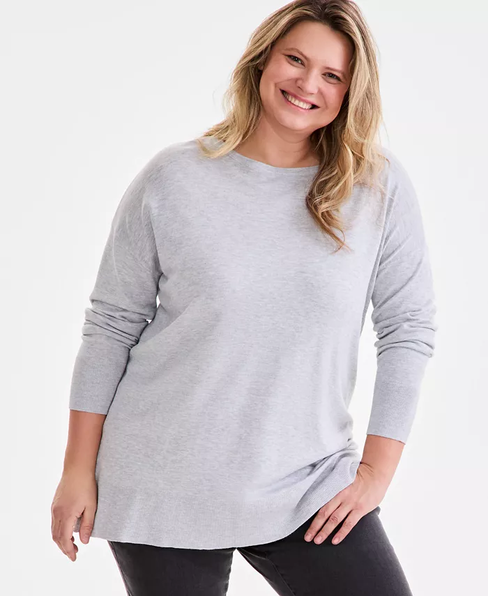 Туника-свитер больших размеров Style & Co, серый
Туника-свитер больших размеров Style & Co, серый