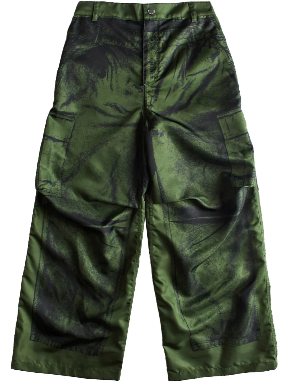 Брюки с эффектом тромплей Jean Paul Gaultier, зеленый
Брюки с эффектом тромплей Jean Paul Gaultier, зеленый