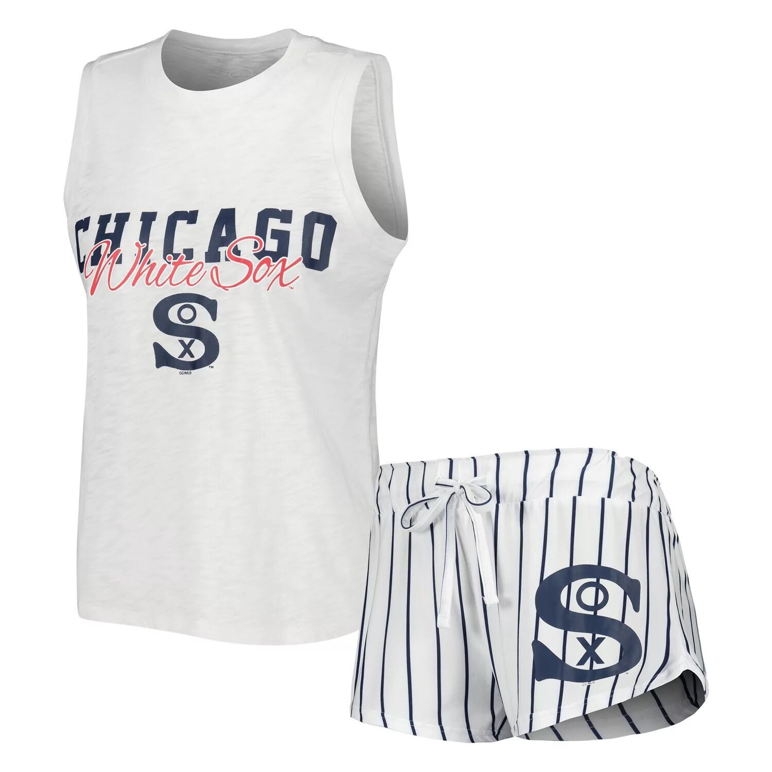 Women's Concepts Sport White Chicago White Sox Reel в тонкую полоску майка и шорты для сна
Women's Concepts Sport White Chicago White Sox Reel в тонкую полоску майка и шорты для сна