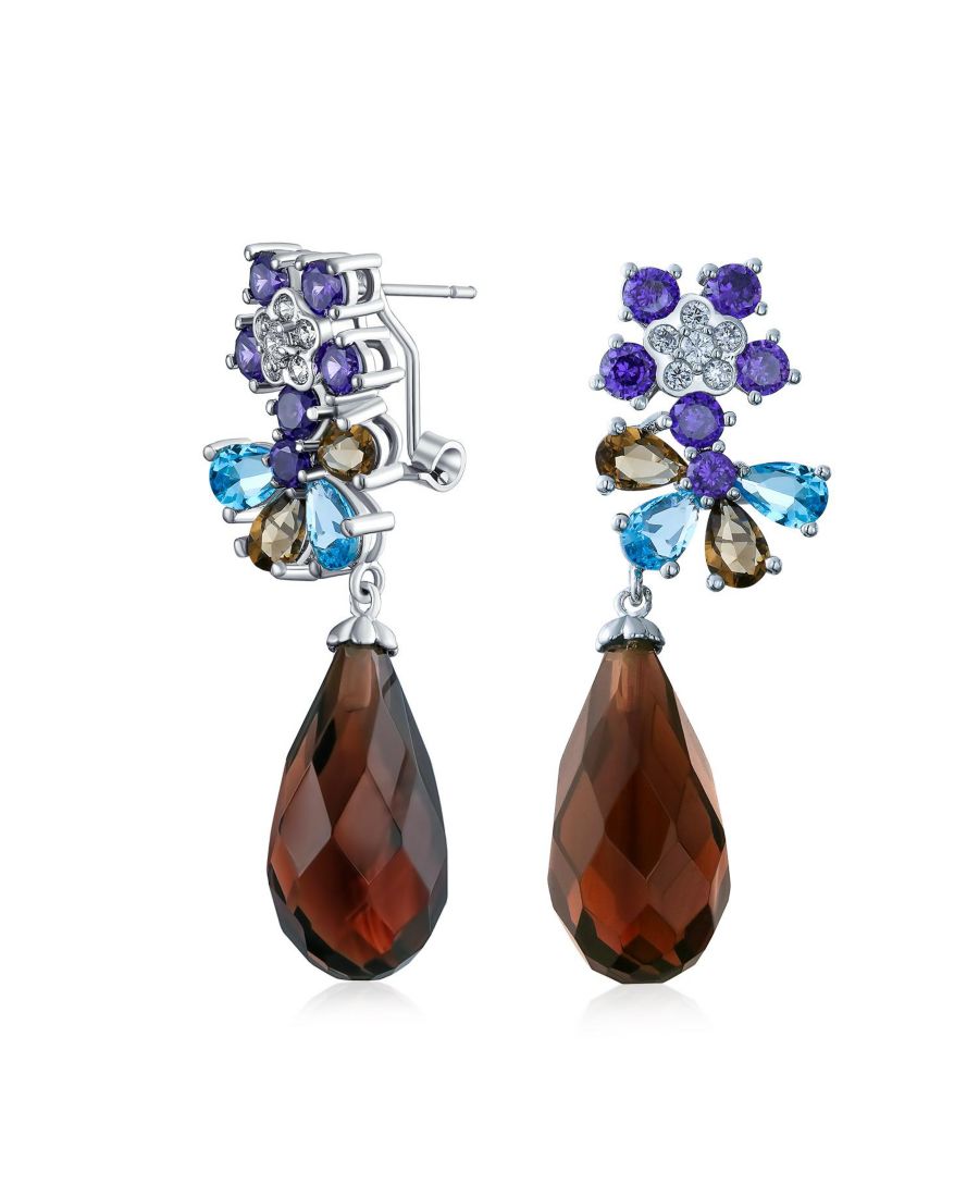 Фиолетово-бордовые серьги-подвески в форме цветка с кубическим цирконием, посеребренные Bling Jewelry, Purple
Фиолетово-бордовые серьги-подвески в форме цветка с кубическим цирконием, посеребренные Bling Jewelry, Purple