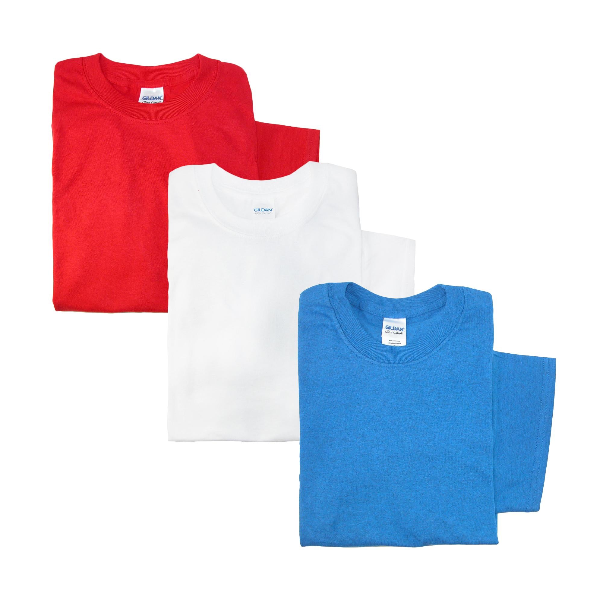 Мужская хлопковая футболка с круглым вырезом (упаковка из 3 шт.) Gildan, цвет red, royal, white
Мужская хлопковая футболка с круглым вырезом (упаковка из 3 шт.) Gildan, цвет red, royal, white