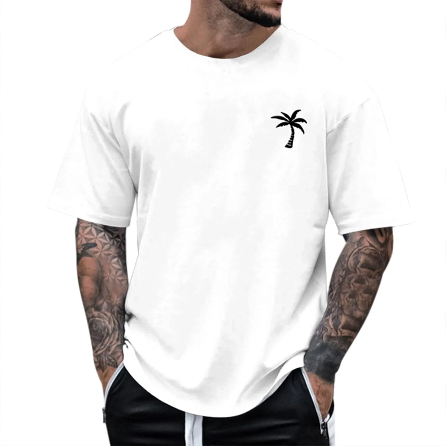 Мужская футболка Heavy Weight Cotton с тропическим принтом
Мужская футболка Heavy Weight Cotton с тропическим принтом