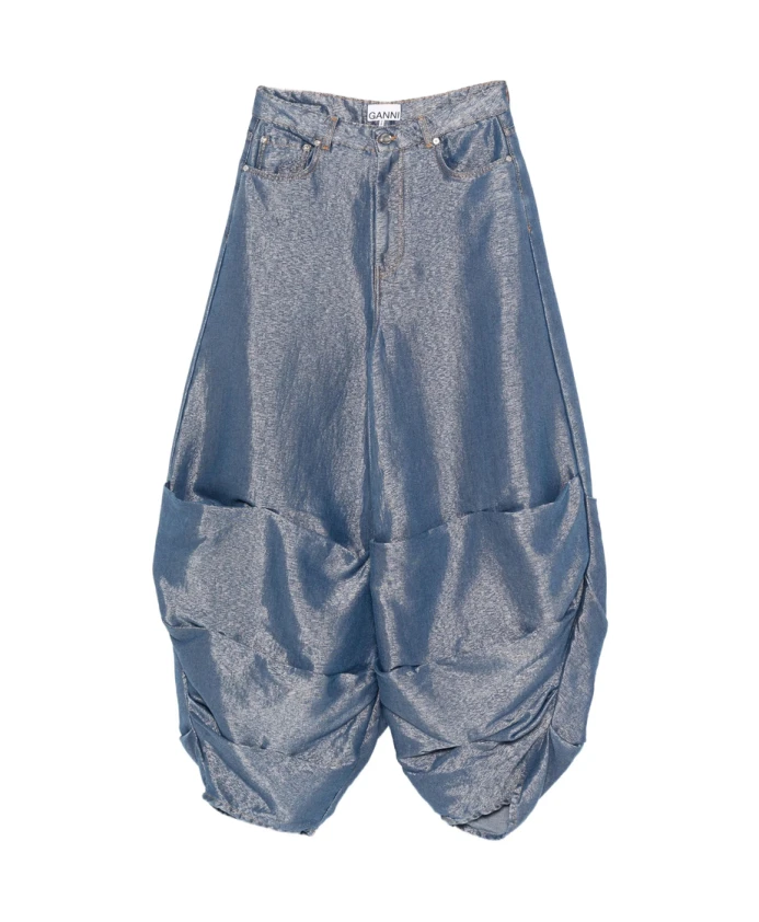 Широкие брюки Ganni, синий
Широкие брюки Ganni, синий