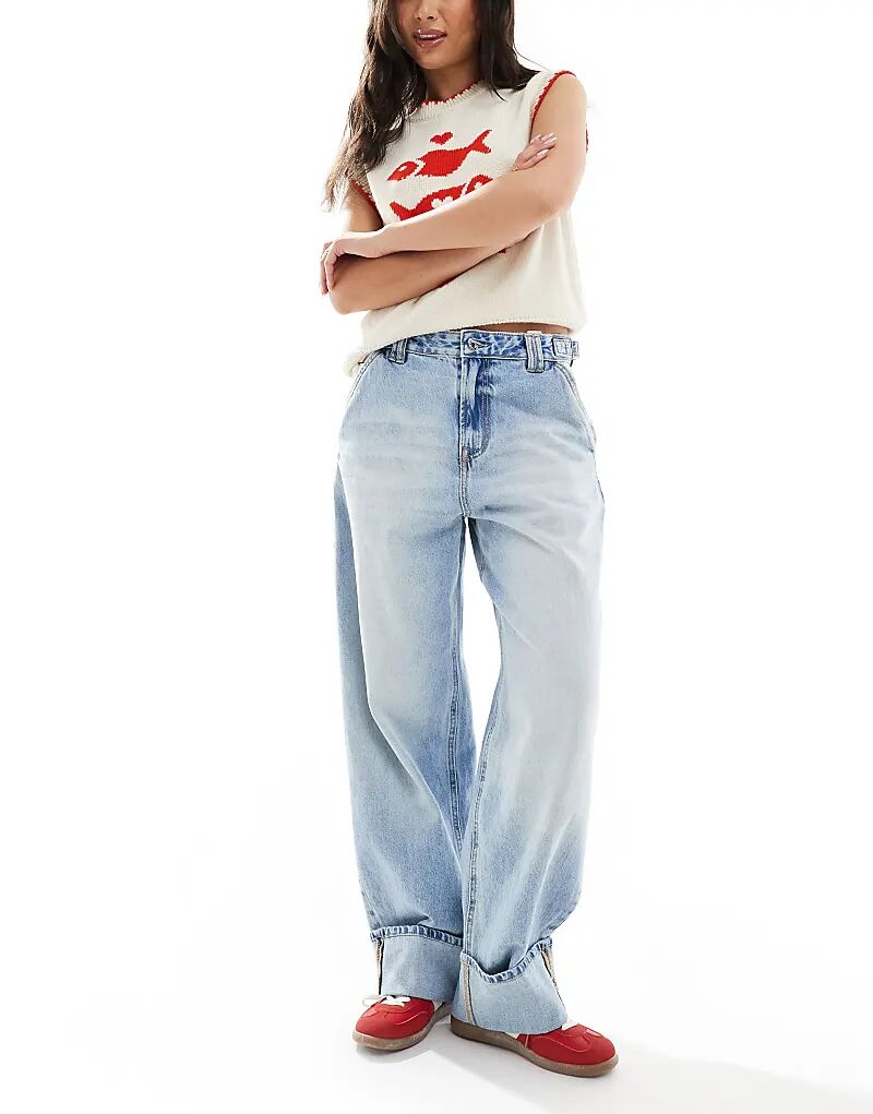 Джинсы Stradivarius с регулируемой талией, цвет средне-синий
Джинсы Stradivarius с регулируемой талией, цвет средне-синий