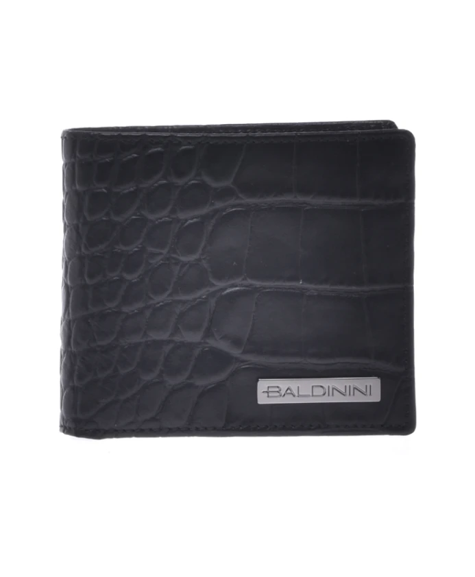 Кошелек из черной кожи с крокодиловым принтом Baldinini, черный
Кошелек из черной кожи с крокодиловым принтом Baldinini, черный